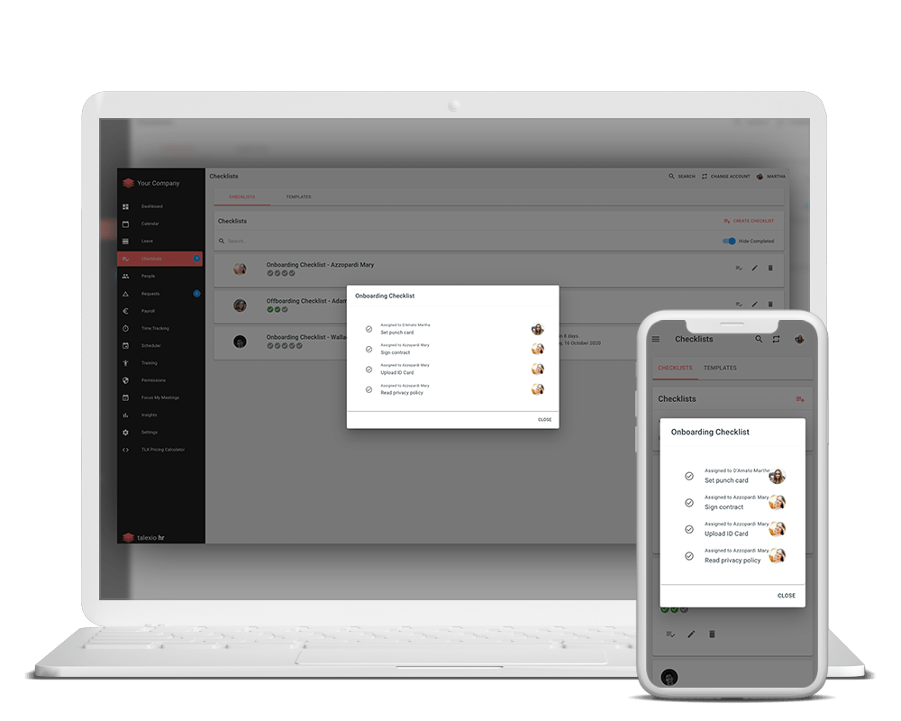Onboarding, Checklists and Workflows