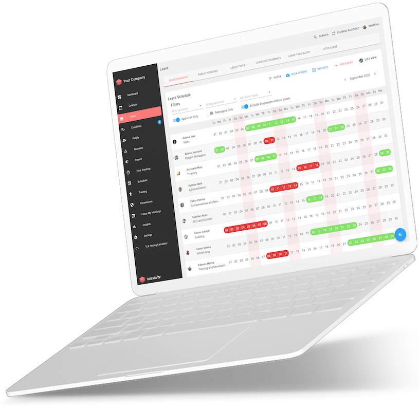 Talexio Payroll and HR Software Dashboard Talexio Payroll & HR Software Dashboard